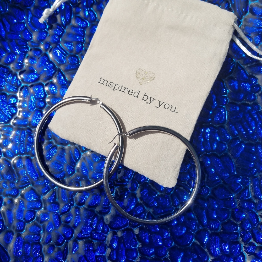 Silvertone Hoop earrings